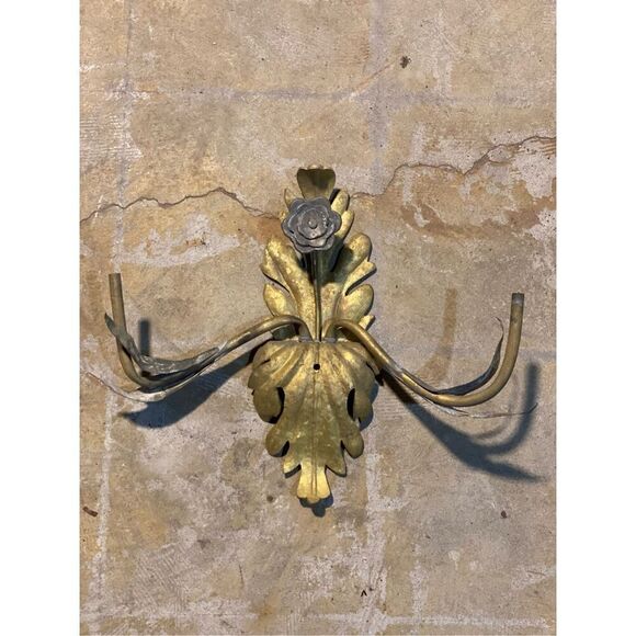 Antique Gold Gilded Metal Part of Scone Light I French Tole - Picture 7 of 7